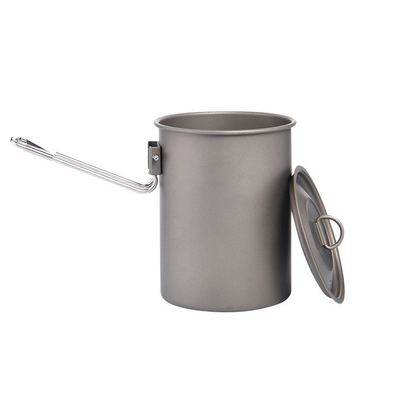 Camping Pot 900ML Pure Titanium Camping Pot