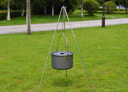 Camping Outdoor Campfire Tripod Hanging Pot Fire Bracket Aluminum Alloy