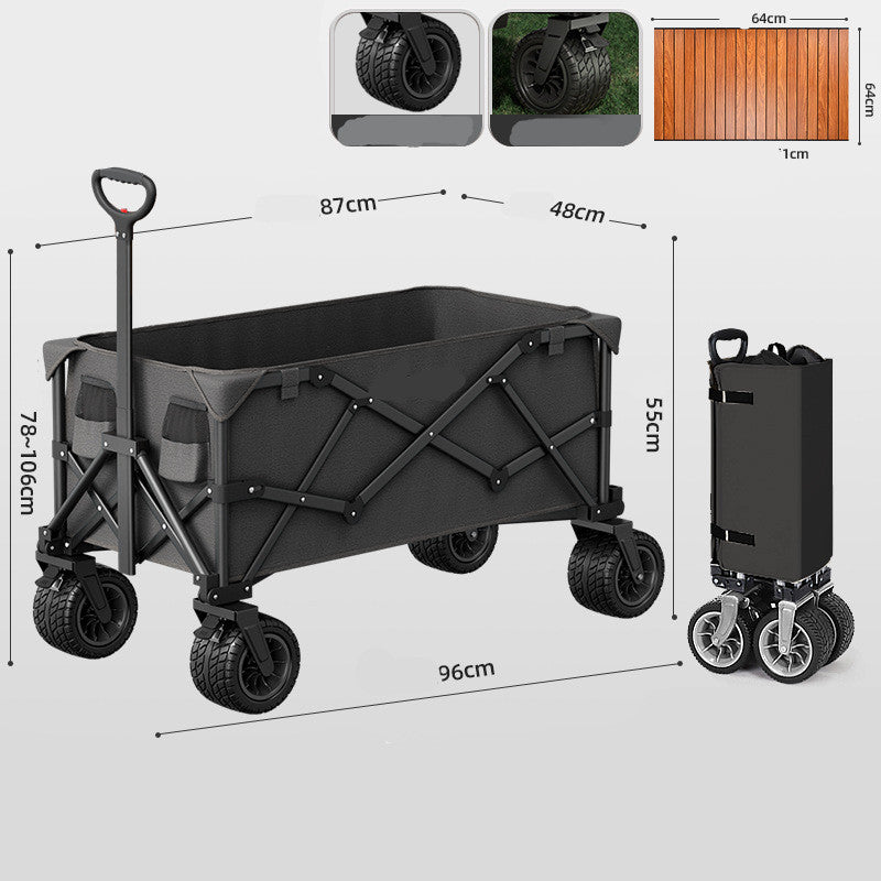 Camping Cart Foldable Outdoor Hand Push Picnic Cart