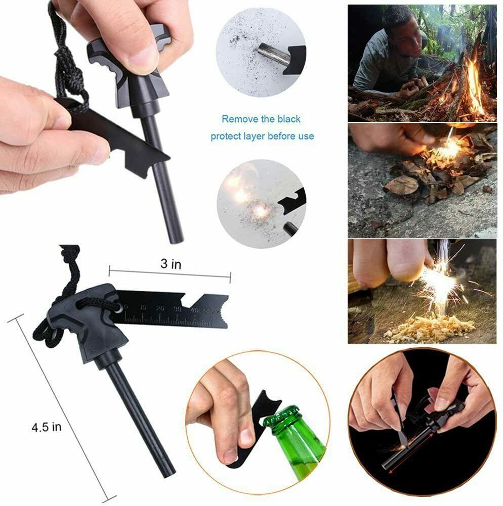 14-In-1 Outdoor Emergency Survival Kit - Camping Hiking Tactical Gear Case Set Box