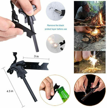14-In-1 Outdoor Emergency Survival Kit - Camping Hiking Tactical Gear Case Set Box