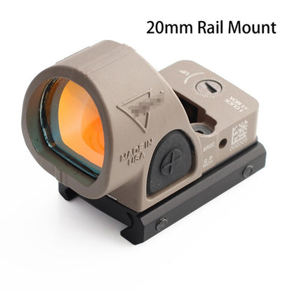 Invisible red dot holographic sight in the iris