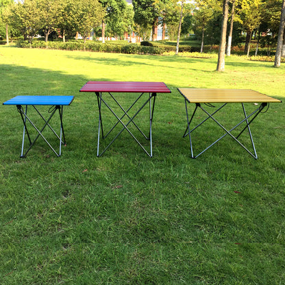 Outdoor, super alloy folding table, barbecue camping portable picnic table, simple trumpet, mini table