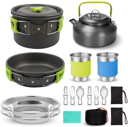 Camping Cooker Outdoor Teapot Combination Picnic Pot Set