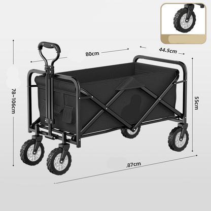 Camping Cart Foldable Outdoor Hand Push Picnic Cart