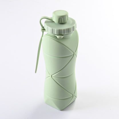 600ml Folding Silicone Water Bottle - Sports, Outdoor, Hiking, Traveling Portable Water Bottle