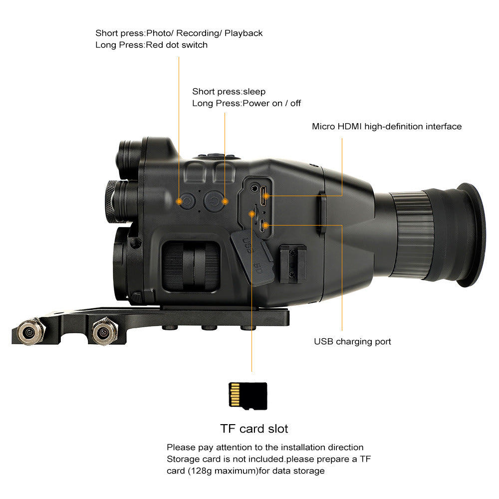 HD Photography Digital Night Vision Instrument With Zoom & Rail Mount