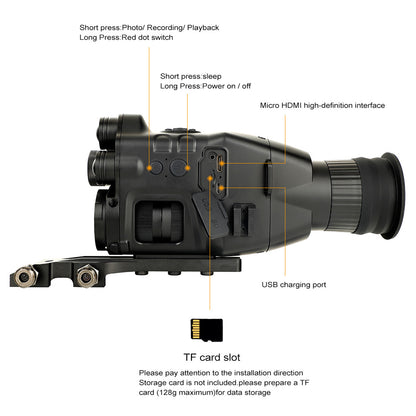 HD Photography Digital Night Vision Instrument With Zoom & Rail Mount
