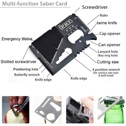 14in1 Outdoor Emergency Survival Gear Kit - Camping Hiking Survival Gear Tools Kit Survival Gear And Equipment, Outdoor Fishing Hunting Camping Accessories