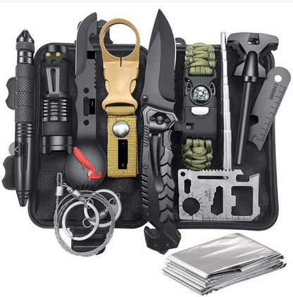 14in1 Outdoor Emergency Survival Gear Kit - Camping Hiking Survival Gear Tools Kit Survival Gear And Equipment, Outdoor Fishing Hunting Camping Accessories
