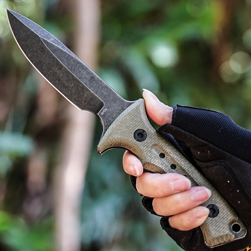 Outdoor Tactical Camping Mountaineering Self-defense Survival Fruit Knife