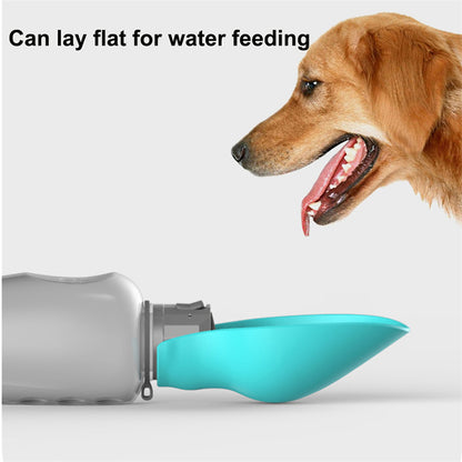 800ml Dogs Water Bottle - Portable High Capacity Leakproof Pet Foldable Drinking Bowl