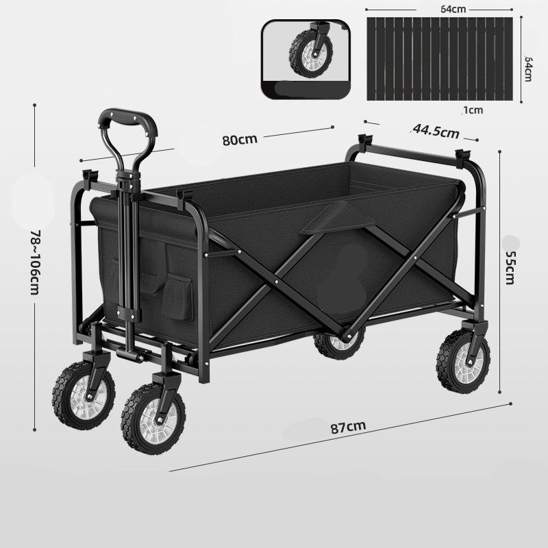 Camping Cart Foldable Outdoor Hand Push Picnic Cart