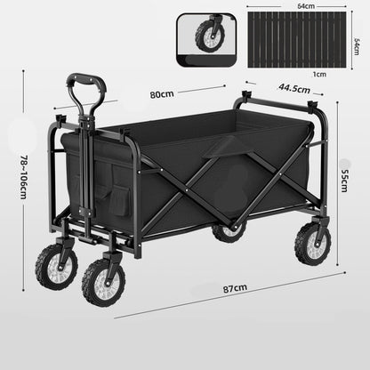 Camping Cart Foldable Outdoor Hand Push Picnic Cart