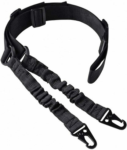 Tactical Rifle Sling Gun Shoulder Strap 2 Point Hooks One Single Strap Hunting