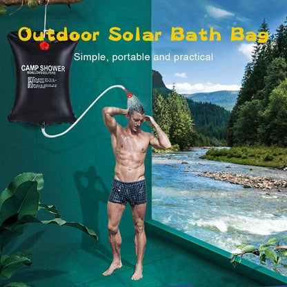 5 Gallon / 20L Camping Shower Portable Compact Solar Sun Heating Bath Bag Outdoor Travel