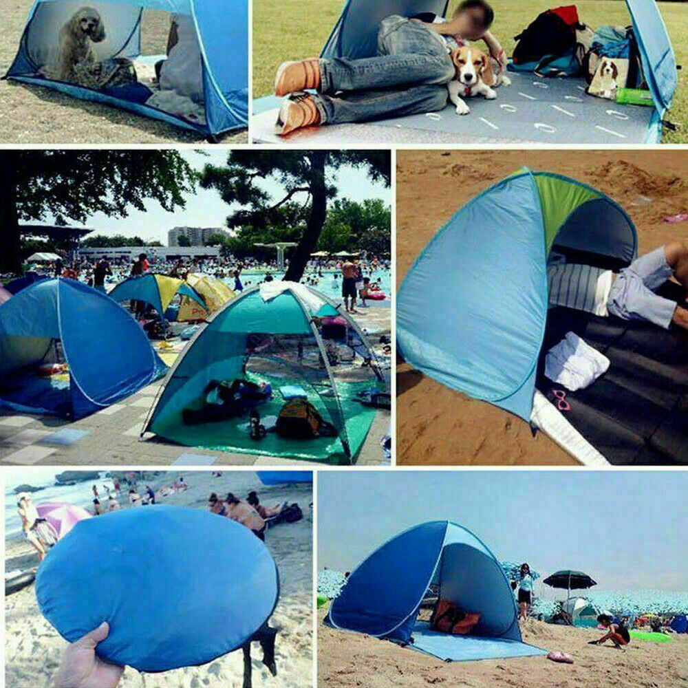 Beach Tent For 1-3 Person Rated UPF For UV Sun Protection Waterproof
